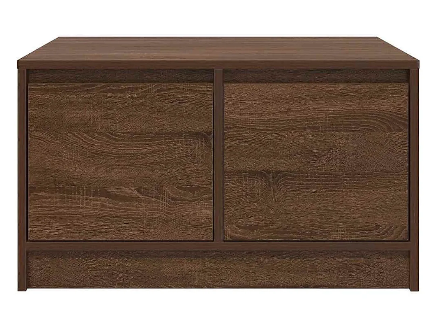 Best Mesa de centro | Mesa de apoio com gavetas 70.5x70x40 cm carvalho Castanho