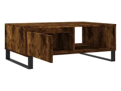 Best Mesa de centro | Mesa de apoio 90x60x35 cm derivados de madeira carvalho fumado Castanho