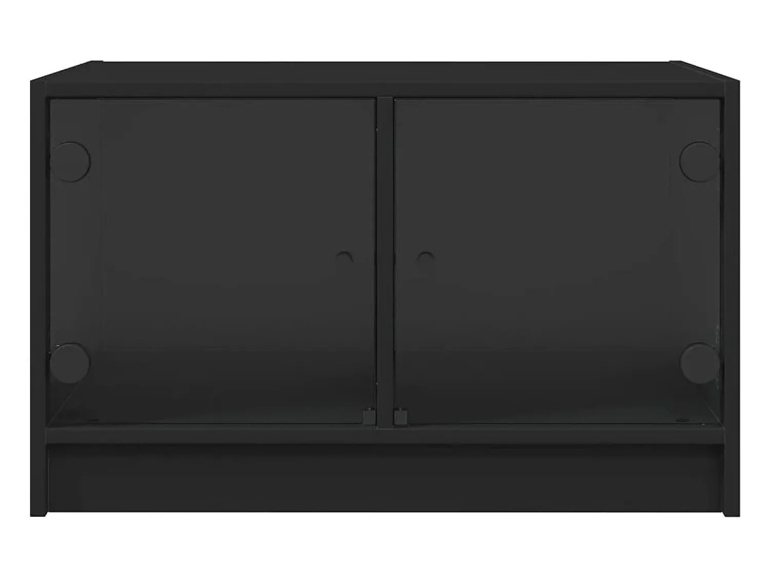 Mesa de centro | Mesa de apoio c/ portas de vidro 68x50x42 cm^ Mesa De Centro