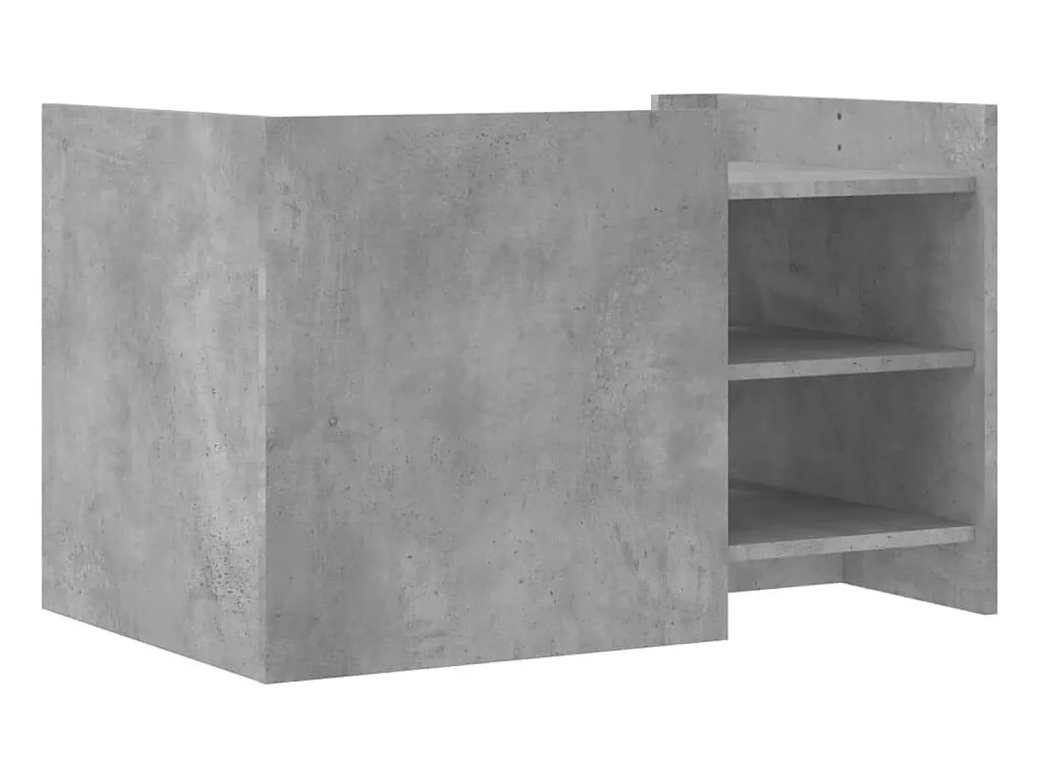 Mesa De Centro| Mesa de centro | Mesa de apoio 80x50x50 cm derivados de madeira cinza cimento Cinzento