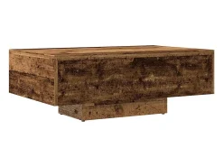 Mesa De Centro| Mesa de centro | Mesa de apoio | Mesa de café 85x55x31 cm derivados de madeira madeira velha Castanho