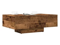 Mesa De Centro| Mesa de centro | Mesa de apoio | Mesa de café 85x55x31 cm derivados de madeira madeira velha Castanho