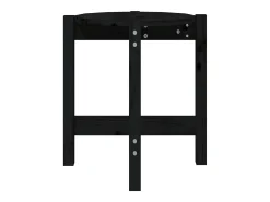 Mesa De Centro| Mesa de centro | Mesa de apoio Ø 42.5x45 cm madeira de pinho maciça Preto