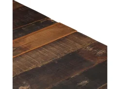 Mesa De Centro| Mesa de centro | Mesa de apoio | Mesa de café aço inoxidável/madeira ferroviária maciça Prateado