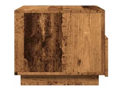 Mesa de centro | Mesa de apoio com luzes LED 50x49x40 cm madeira velha^ Mesa De Centro