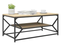 Mesa De Centro| Mesa de centro | Mesa de apoio | Mesa de café Carvalho sonoma 90x50x40 cm Castanho