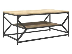 Mesa De Centro| Mesa de centro | Mesa de apoio | Mesa de café Carvalho sonoma 90x50x40 cm Castanho