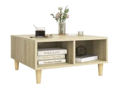 Mesa de centro | Mesa de apoio 60x60x30 cm derivados de madeira carvalho sonoma^ Mesa De Centro
