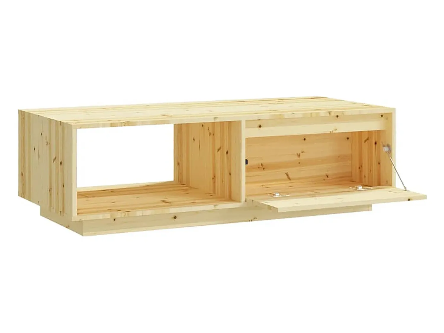 Discount Mesa de centro | Mesa de apoio | Mesa de café 110x50x33.5 cm abeto maciço Castanho