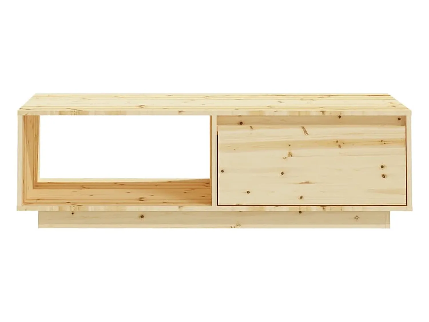 Discount Mesa de centro | Mesa de apoio | Mesa de café 110x50x33.5 cm abeto maciço Castanho