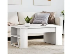 Mesa De Centro* Mesa de centro | Mesa de apoio 102x55x42 cm derivados de madeira Branco