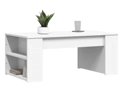 Mesa De Centro* Mesa de centro | Mesa de apoio 102x55x42 cm derivados de madeira Branco