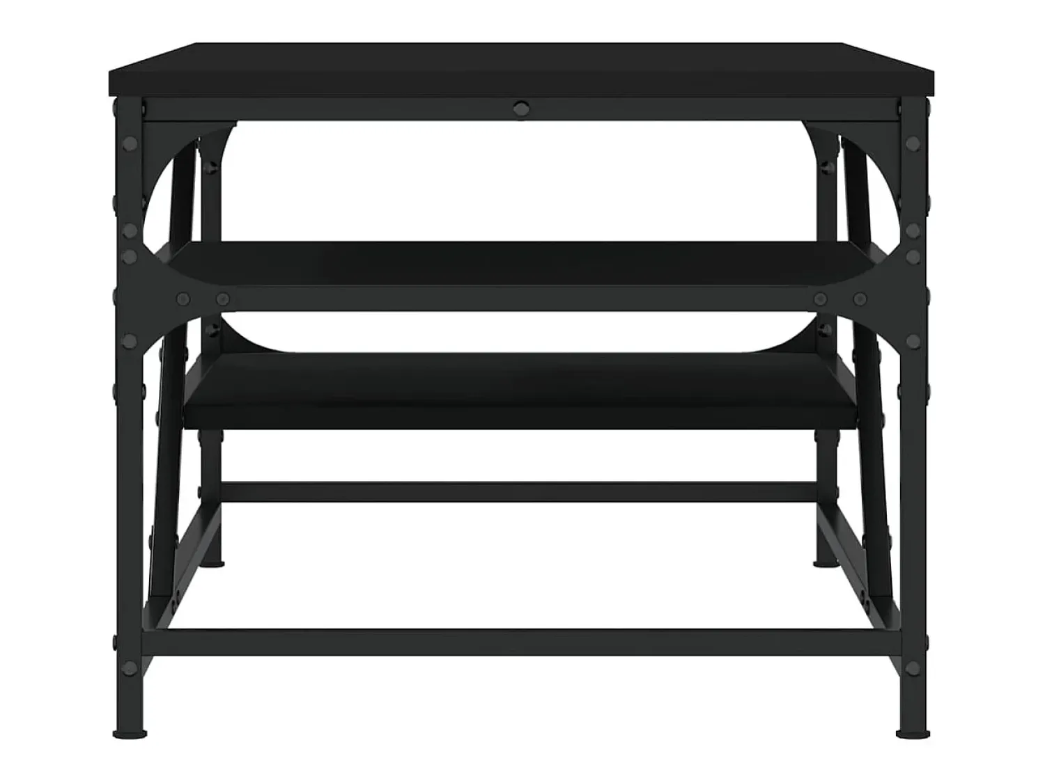 Mesa De Centro| Mesa de centro | Mesa de apoio 100x49x40 cm derivados de madeira Preto