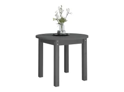 Mesa De Centro| Mesa de centro | Mesa de apoio Ø 55x45 cm madeira de pinho maciça Cinzento