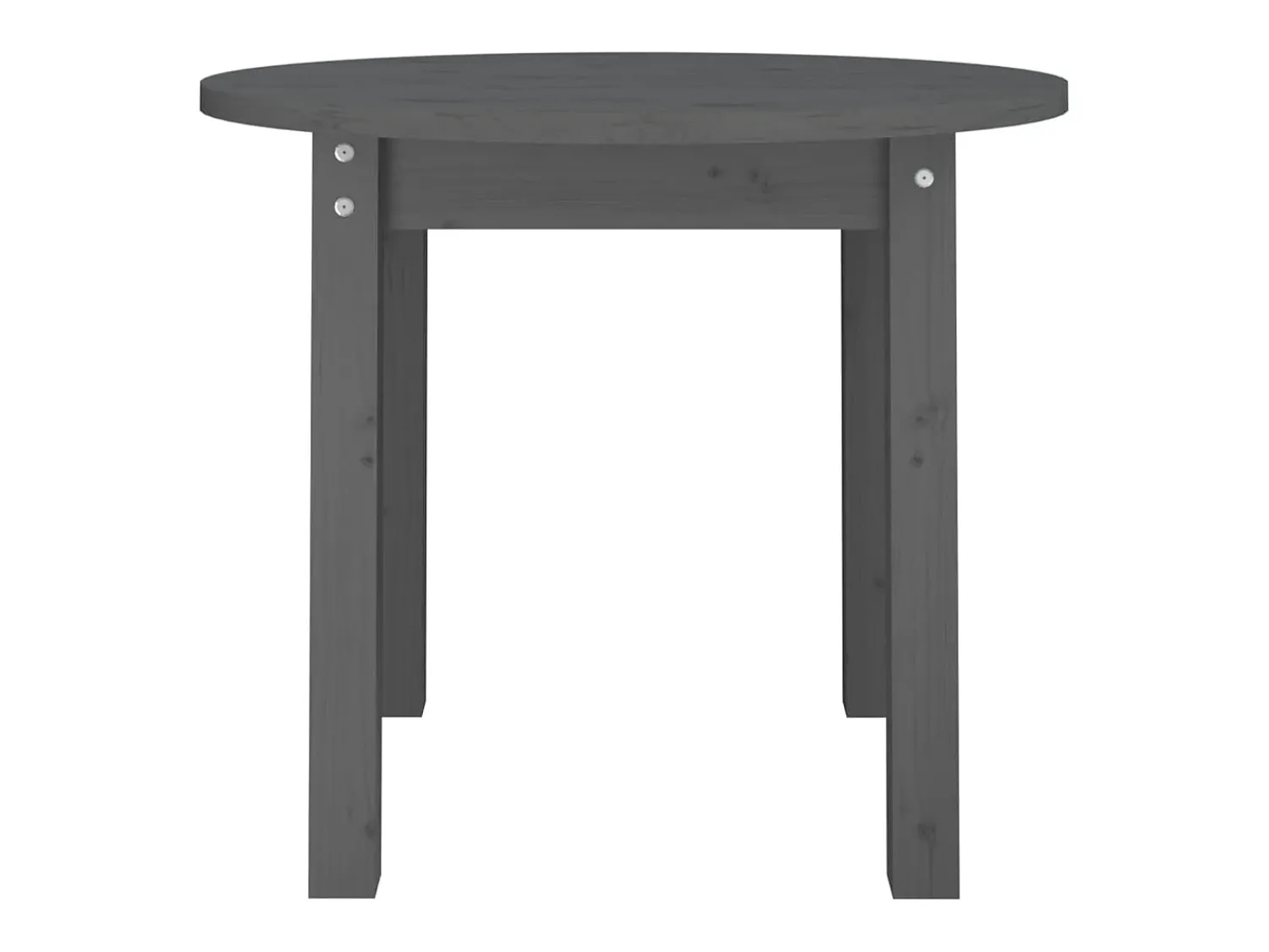 Mesa De Centro| Mesa de centro | Mesa de apoio Ø 55x45 cm madeira de pinho maciça Cinzento
