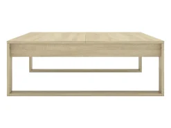 Mesa De Centro* Mesa de centro | Mesa de apoio 100x100x35 cm derivados madeira carvalho sonoma Castanho