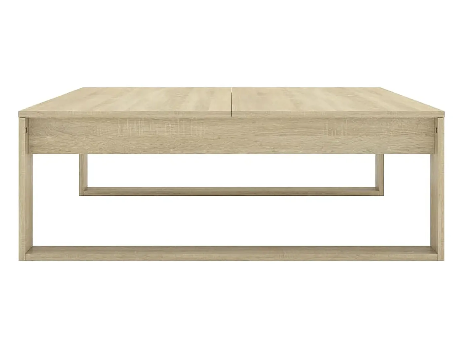 Mesa De Centro* Mesa de centro | Mesa de apoio 100x100x35 cm derivados madeira carvalho sonoma Castanho