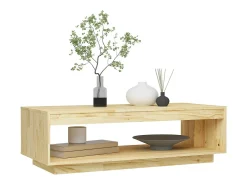 Mesa De Centro* Mesa de centro | Mesa de apoio | Mesa de café 110x50x33.5 cm madeira de pinho maciça Castanho