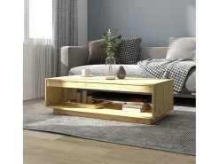 Mesa De Centro* Mesa de centro | Mesa de apoio | Mesa de café 110x50x33.5 cm madeira de pinho maciça Castanho