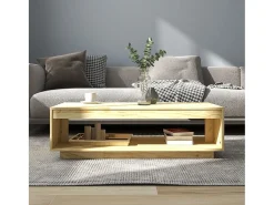Mesa De Centro* Mesa de centro | Mesa de apoio | Mesa de café 110x50x33.5 cm madeira de pinho maciça Castanho