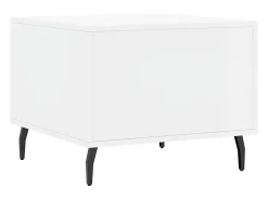 Clearance Mesa de centro | Mesa de apoio 50x50x40 cm madeira processada brilhante Branco