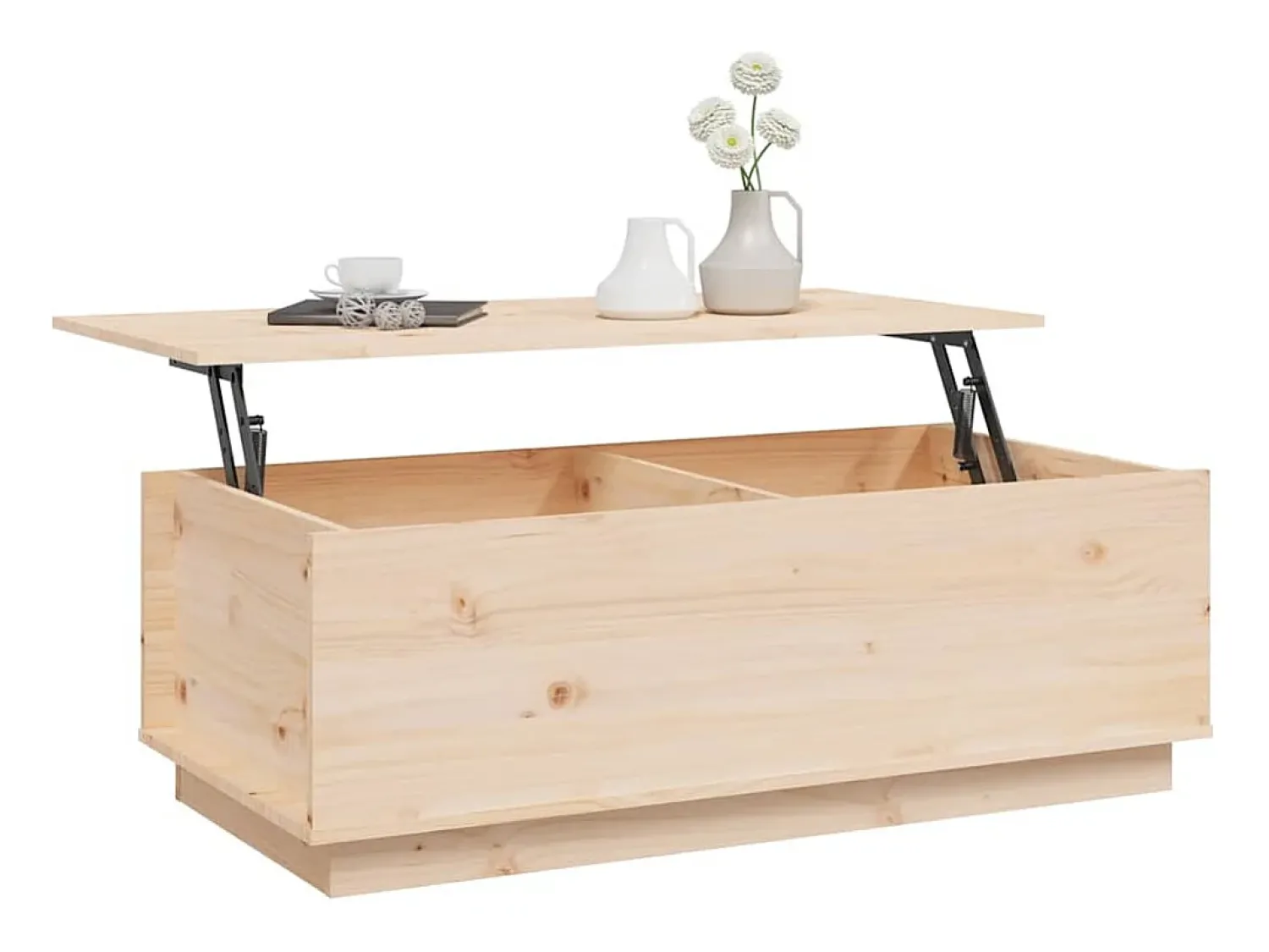 Clearance Mesa de centro | Mesa de apoio | Mesa de café 100x50x35 cm pinho maciço Castanho