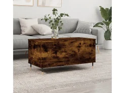 Mesa De Centro* Mesa de centro | Mesa de apoio 90x44.5x45 cm derivados madeira carvalho fumado Castanho
