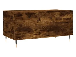 Mesa De Centro* Mesa de centro | Mesa de apoio 90x44.5x45 cm derivados madeira carvalho fumado Castanho