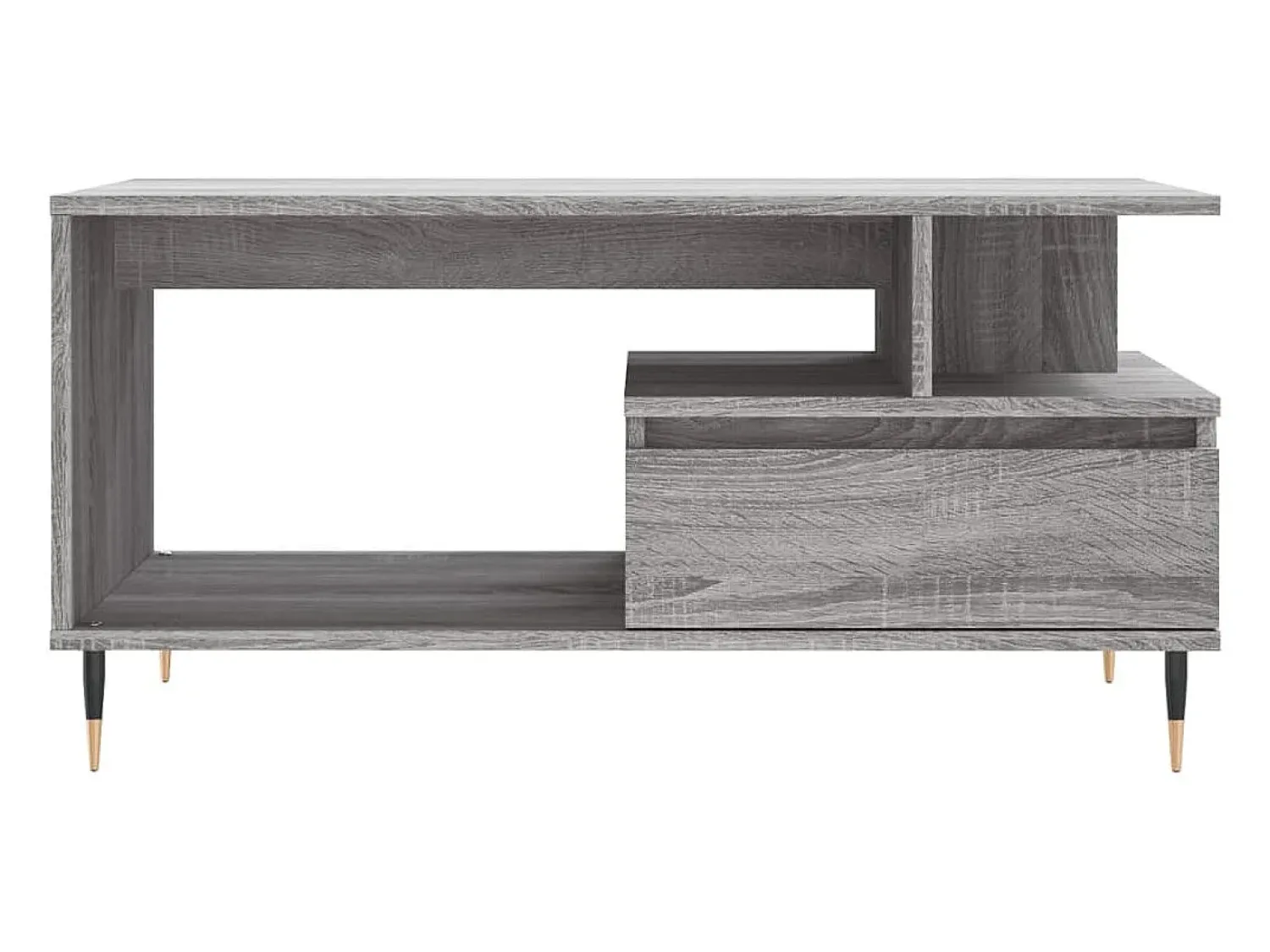 Mesa De Centro* Mesa de centro | Mesa de apoio 90x49x45 cm derivados de madeira sonoma Cinzento