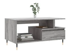 Mesa De Centro* Mesa de centro | Mesa de apoio 90x49x45 cm derivados de madeira sonoma Cinzento