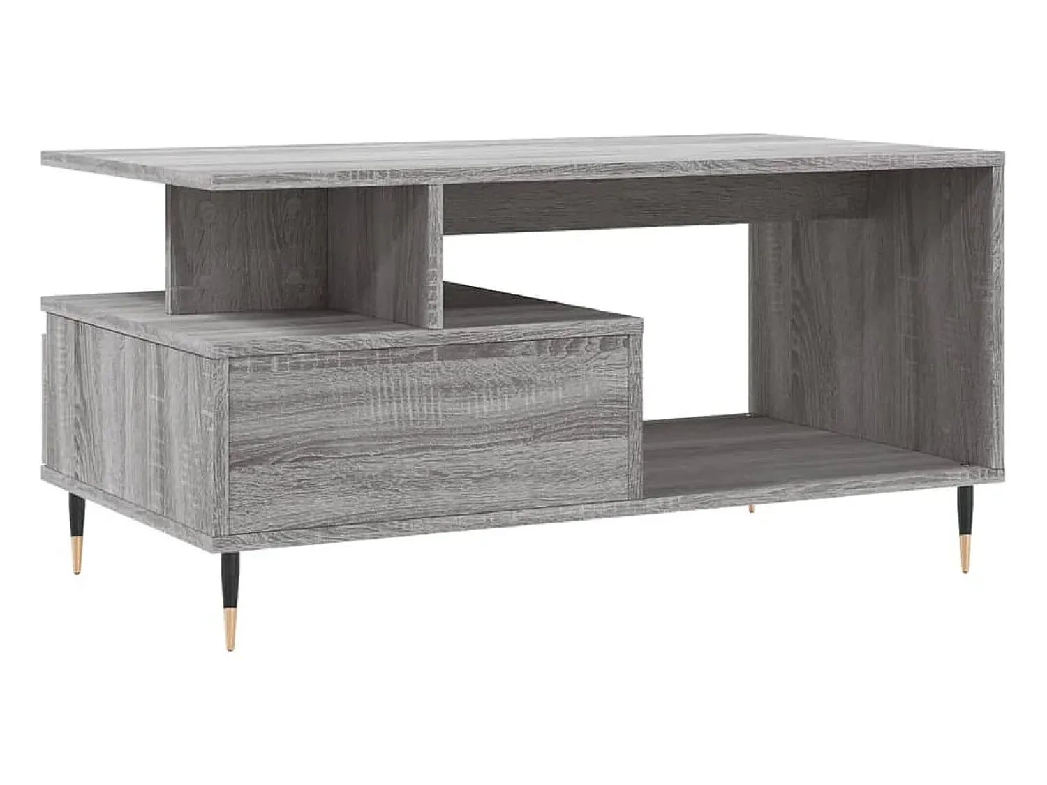 Mesa De Centro* Mesa de centro | Mesa de apoio 90x49x45 cm derivados de madeira sonoma Cinzento