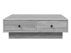 Mesa De Centro* Mesa de centro | Mesa de apoio 90x90x28 cm derivados madeira sonoma Cinzento