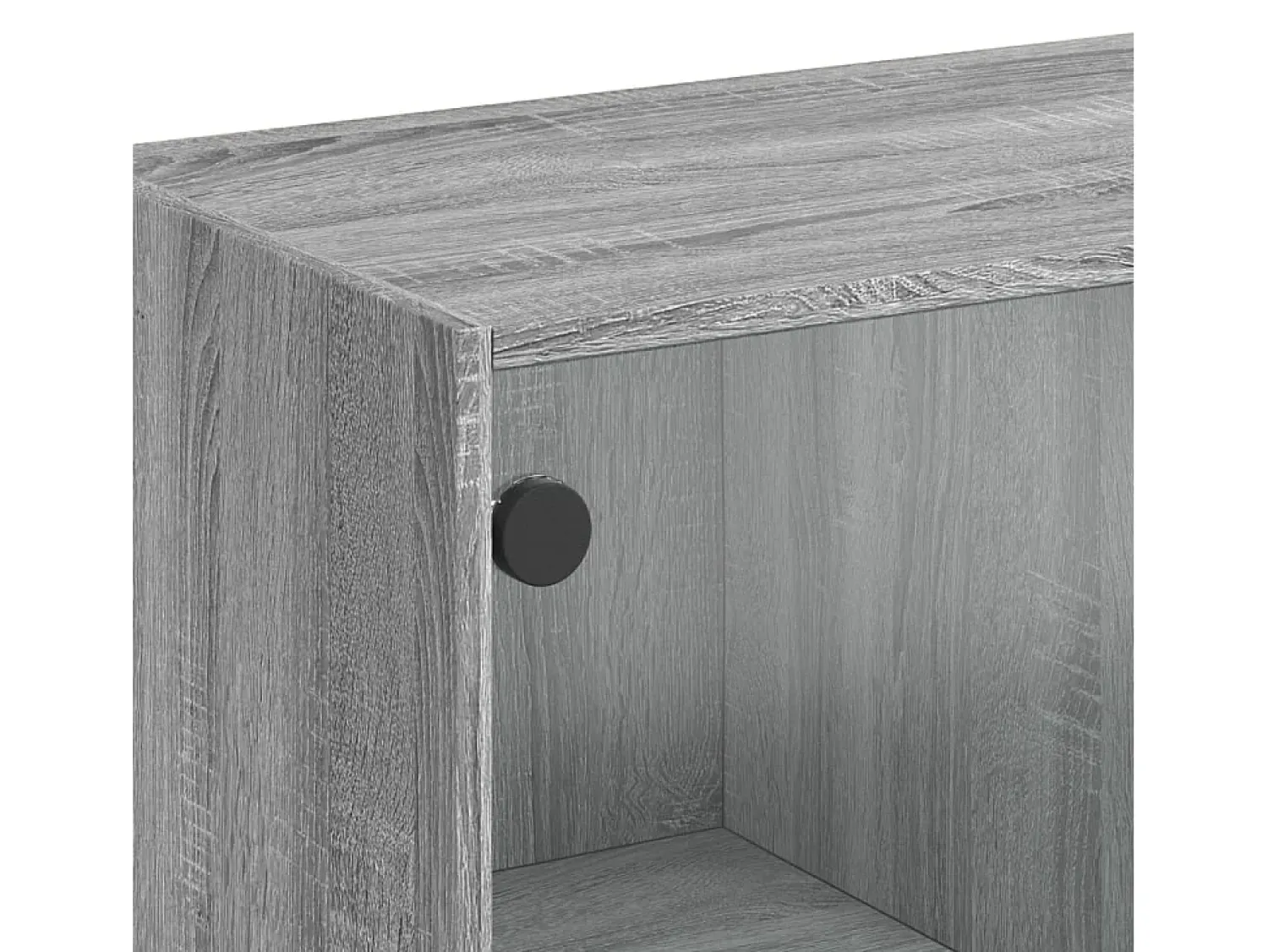 Mesa De Centro| Mesa de centro | Mesa de apoio | Mesa de café c/ portas de vidro 102x50x42 cm cinza sonoma Cinzento
