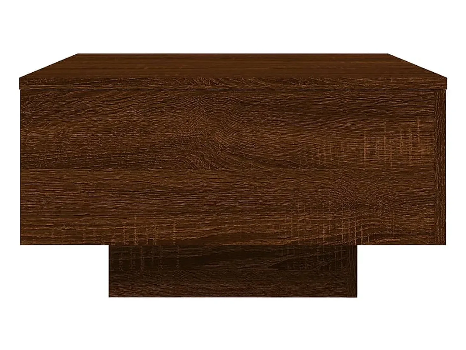 Mesa De Centro| Mesa de centro | Mesa de apoio com luzes LED 55x55x31 cm carvalho Castanho