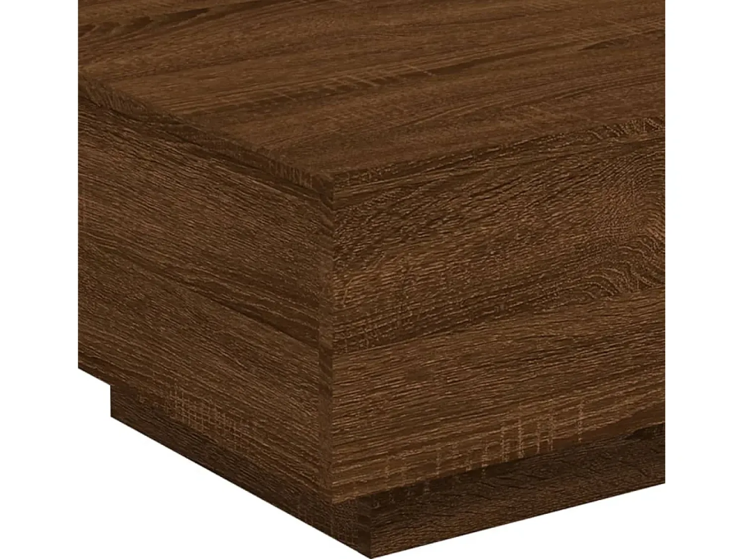 Mesa De Centro| Mesa de centro | Mesa de apoio com luzes LED 55x55x31 cm carvalho Castanho