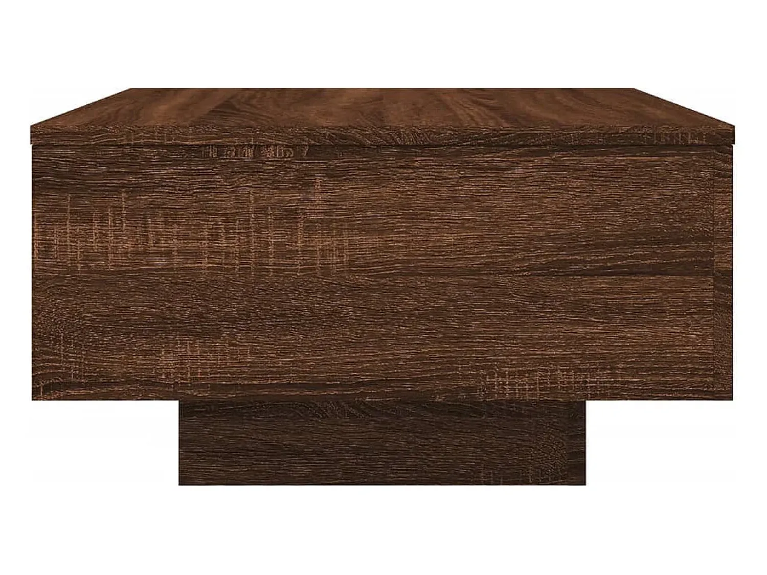 Mesa De Centro| Mesa de centro | Mesa de apoio com luzes LED 55x55x31 cm carvalho Castanho