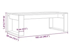 Best Mesa de centro | Mesa de apoio | Mesa de Café Carvalho 102x50x35 cm Madeira processada Preto