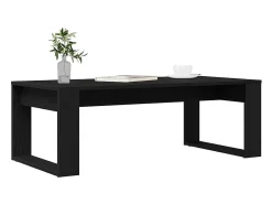 Best Mesa de centro | Mesa de apoio | Mesa de Café Carvalho 102x50x35 cm Madeira processada Preto
