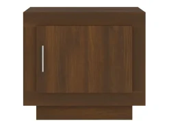 Mesa De Centro* Mesa de centro | Mesa de apoio 51x50x45 cm derivados de madeira carvalho Castanho