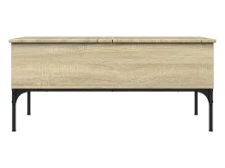 Mesa de centro | Mesa de apoio 100x50x45cm deriv. madeira/metal carvalho sonoma^ Mesa De Centro