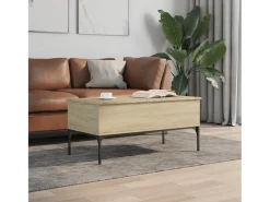 Mesa de centro | Mesa de apoio 100x50x45cm deriv. madeira/metal carvalho sonoma^ Mesa De Centro