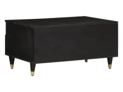 Online Mesa de centro | Mesa de apoio | Mesa de café 80x54x40 cm madeira de mangueira maciça Preto