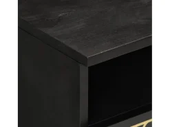 Online Mesa de centro | Mesa de apoio | Mesa de café 80x54x40 cm madeira de mangueira maciça Preto