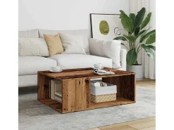 Sale Mesa de centro | Mesa de apoio 90x67x33 cm derivados de madeira madeira velha Castanho