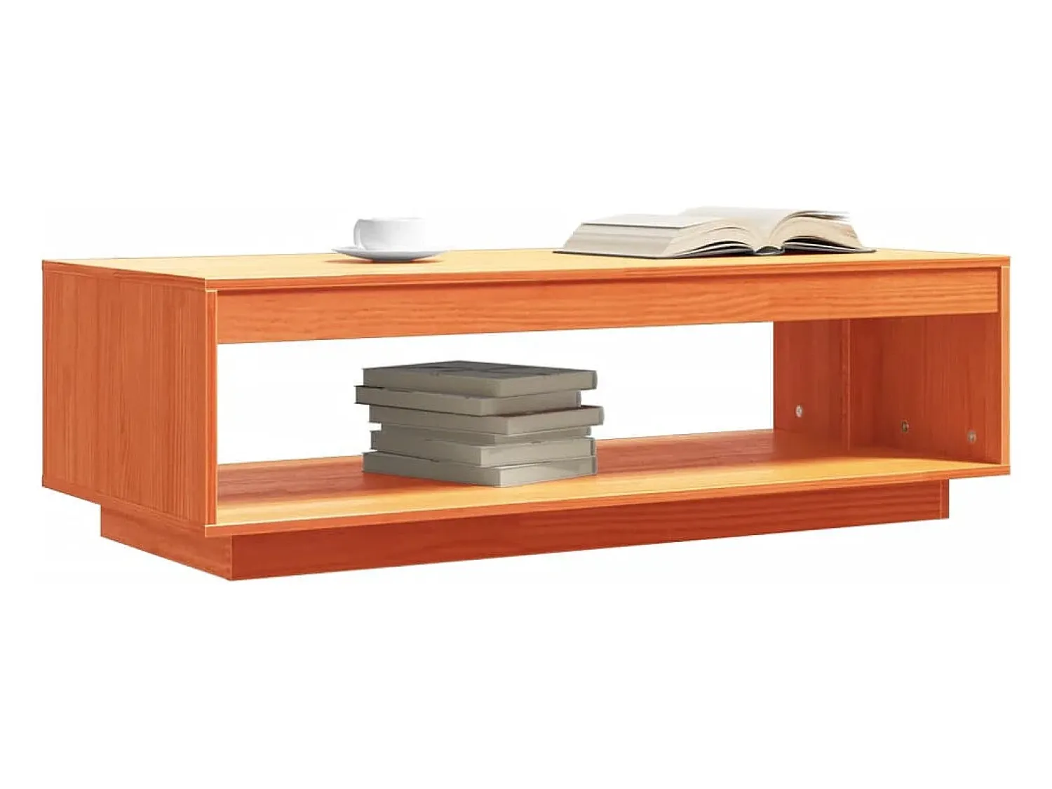 Mesa De Centro* Mesa de centro | Mesa de apoio 110x50x33.5 cm pinho maciço mel Castanho