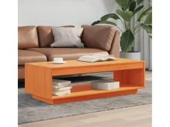 Mesa De Centro* Mesa de centro | Mesa de apoio 110x50x33.5 cm pinho maciço mel Castanho