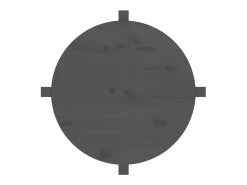 Mesa De Centro* Mesa de centro | Mesa de apoio Ø 62.5x45 cm madeira de pinho maciça Cinzento