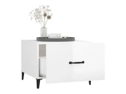 Mesa de centro | Mesa de apoio com pernas de metal 50x50x40 cm brilhante^ Mesa De Centro