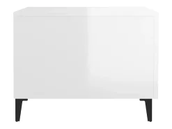 Mesa de centro | Mesa de apoio com pernas de metal 50x50x40 cm brilhante^ Mesa De Centro