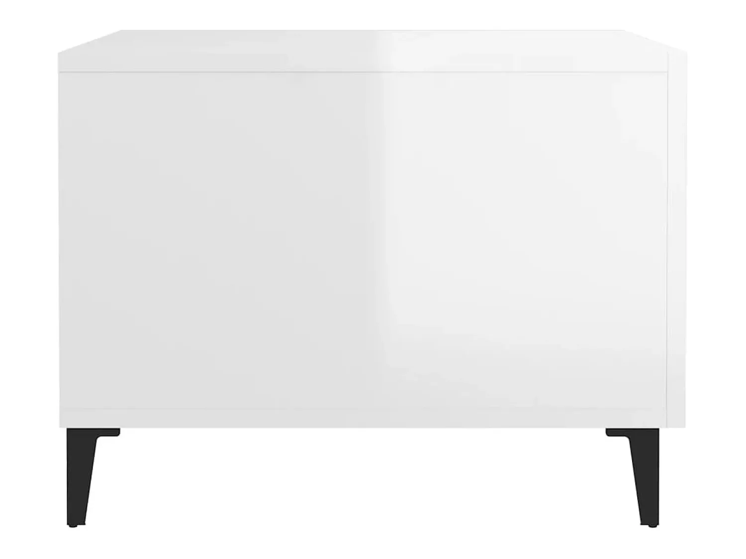 Mesa de centro | Mesa de apoio com pernas de metal 50x50x40 cm brilhante^ Mesa De Centro